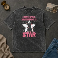 Good Rat Humor Gift Rats Spelt Backwards Is Star Washed T-Shirt