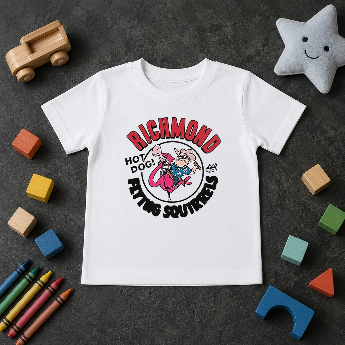 Good Richmond Flying Squirrels Hot Dog Flamingo Kids T Shirt Good Richmond Flying Squirrels Hot Dog Flamingo Kids T-Shirt
