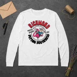Good Richmond Flying Squirrels Hot Dog Flamingo Long Sleeve Shirt