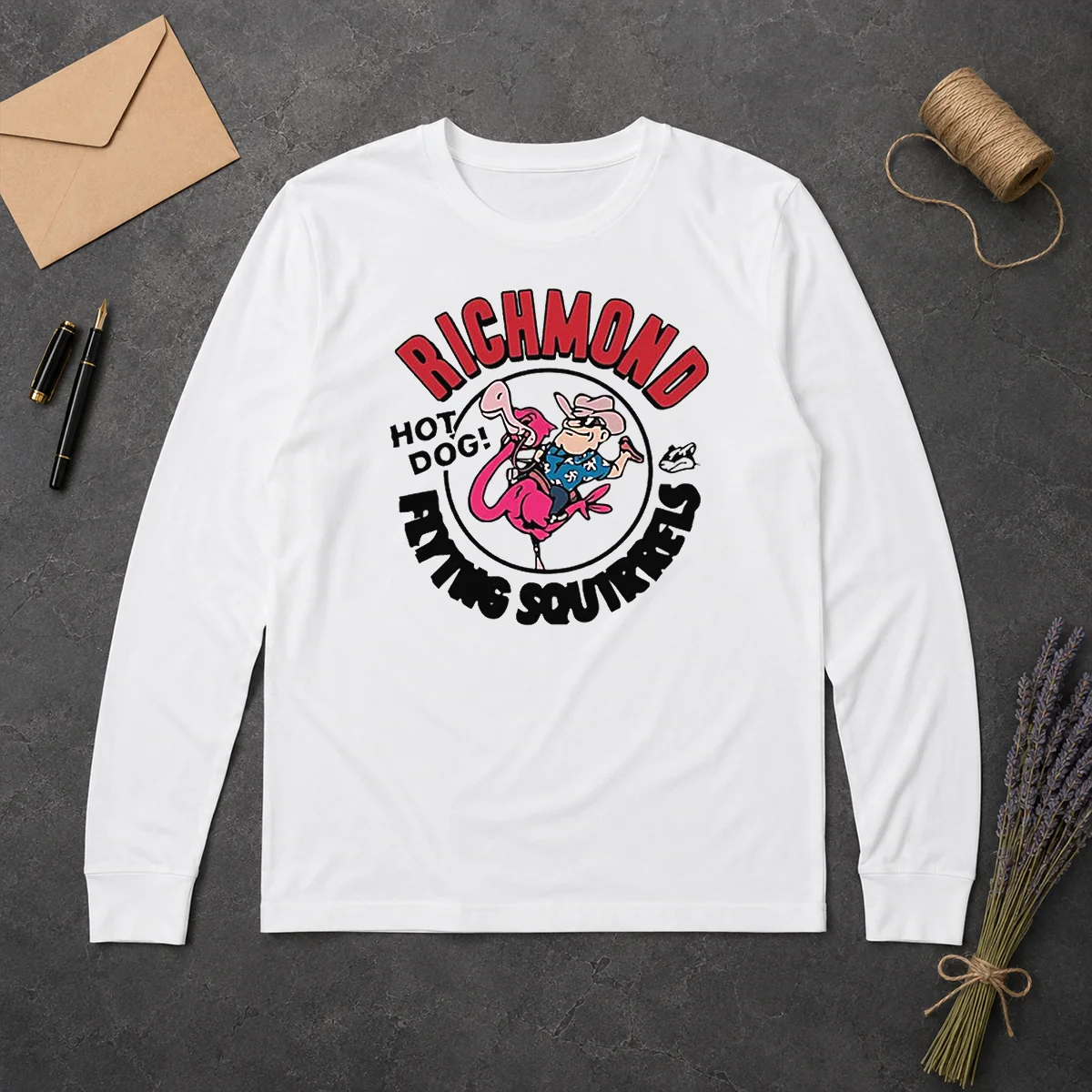 Good Richmond Flying Squirrels Hot Dog Flamingo Long Sleeve Shirt Good Richmond Flying Squirrels Hot Dog Flamingo Long Sleeve Shirt