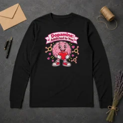 Good Top Cute Dopamine Addicted To You Love Long Sleeve Shirt