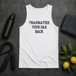 Happy Awesome Traumatize Your Dad Back Tank Top