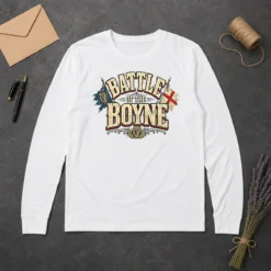 Hot Battle Of The Boyne Pride Retro Distressed Long Sleeve Shirt