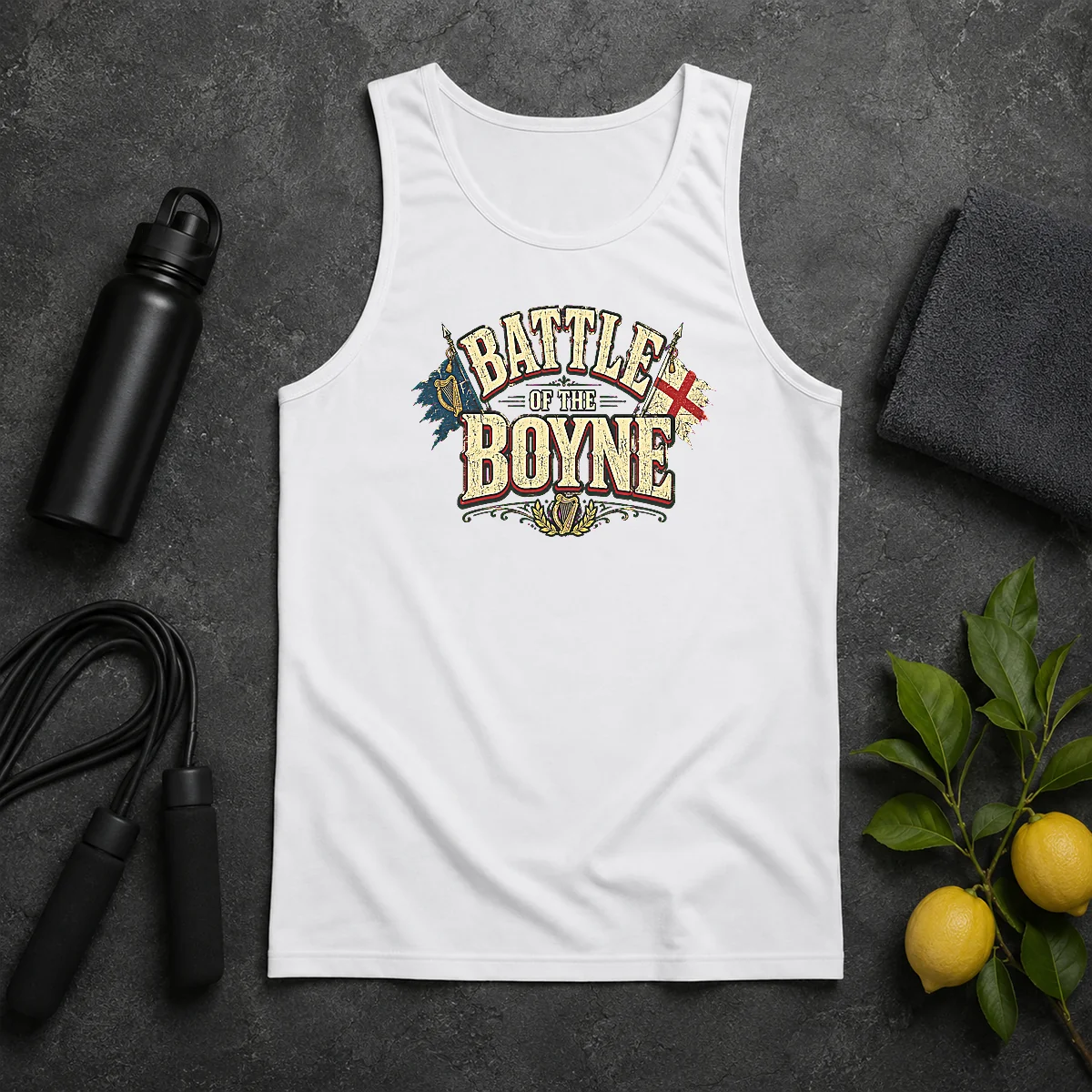 Hot Battle Of The Boyne Pride Retro Distressed Tank Top Hot Battle Of The Boyne Pride Retro Distressed Tank Top