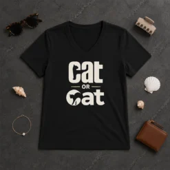 Hot Cat Or Cat V-Neck Shirt
