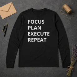 Hot Focus Plan Execute Repeat Long Sleeve Shirt