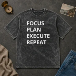 Hot Focus Plan Execute Repeat Washed T-Shirt
