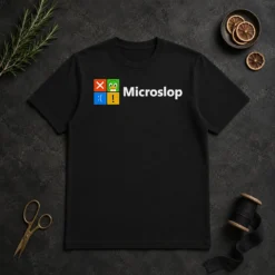 Hot Funny Microslop Logo Parody