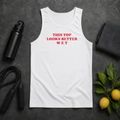 Hot Funny This Top Looks Better Wet Tank Top