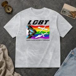 Hot Nice LGBT Laser Guided Bombs And Torpedoes Flag Washed T-Shirt