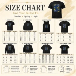 Size chart for Hot Nice Life Gave Me Lemons Jesus Makes Lemonade Black with measurements in inches and cm