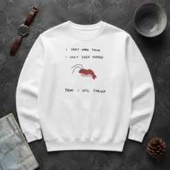 Hot Official I Cant Work Today I Cant Even Human Today I Will Shrimp Sweater