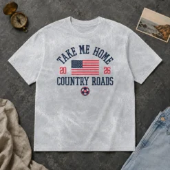 Hot Official USA Take Me Home Country Roads 2026 Washed T-Shirt