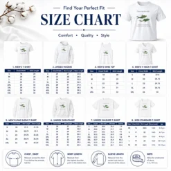 Size chart for Hot Original Dr Seuss Parody One Blue Fish Two Green Fish Love Meme Yellow Graphic with measurements in inches and cm