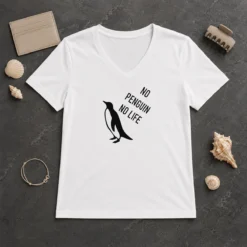 Hot Pretty No Penguin No Life V-Neck Shirt