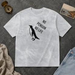 Hot Pretty No Penguin No Life Washed T-Shirt