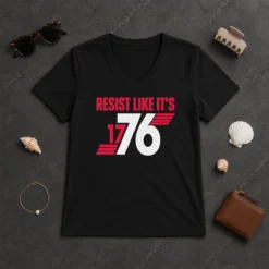 Hot Resist Like It'S 1776 American Revolution V-Neck Shirt