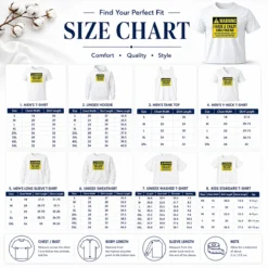 Size chart for Hot Warning I Have A Crazy Girlfriend shirt with measurements in inches and cm