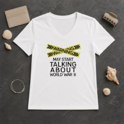 Hot Warning May Start Talking About World War II V-Neck Shirt