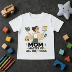 Mom Master of All the Things Minimalist Kids T-Shirt