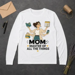 Mom Master of All the Things Minimalist Long Sleeve Shirt