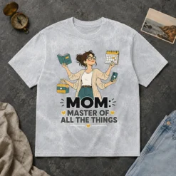 Mom Master of All the Things Minimalist Washed T-Shirt