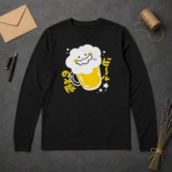Nice Beer Drinking Squad Beer Character Kawaii Long Sleeve Shirt