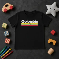 Nice Colombia Flag Colombian Pride South America Kids T-Shirt