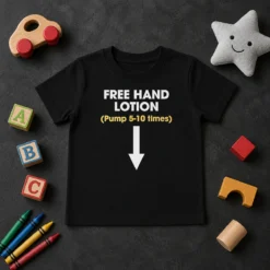 Nice Free Hand Lotion Pump 5 10 Times Kids T-Shirt