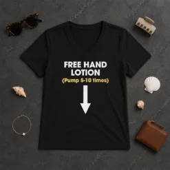 Nice Free Hand Lotion Pump 5 10 Times V Neck Shirt in soft fabric with short sleeves
