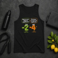 Nice Geek Math Numbers 2 Minus 4 Humor Joke Tank Top