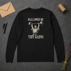 Nice Hallowed Be Thy Gains Long Sleeve Shirt