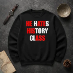 Nice He Hates History Class Sweater