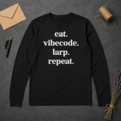 Nice Original Eat Vibecode Larp Repeat Long Sleeve Shirt