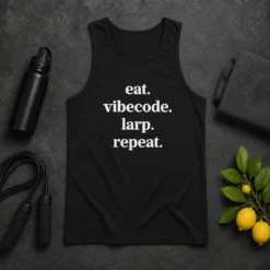 Nice Original Eat Vibecode Larp Repeat Tank Top