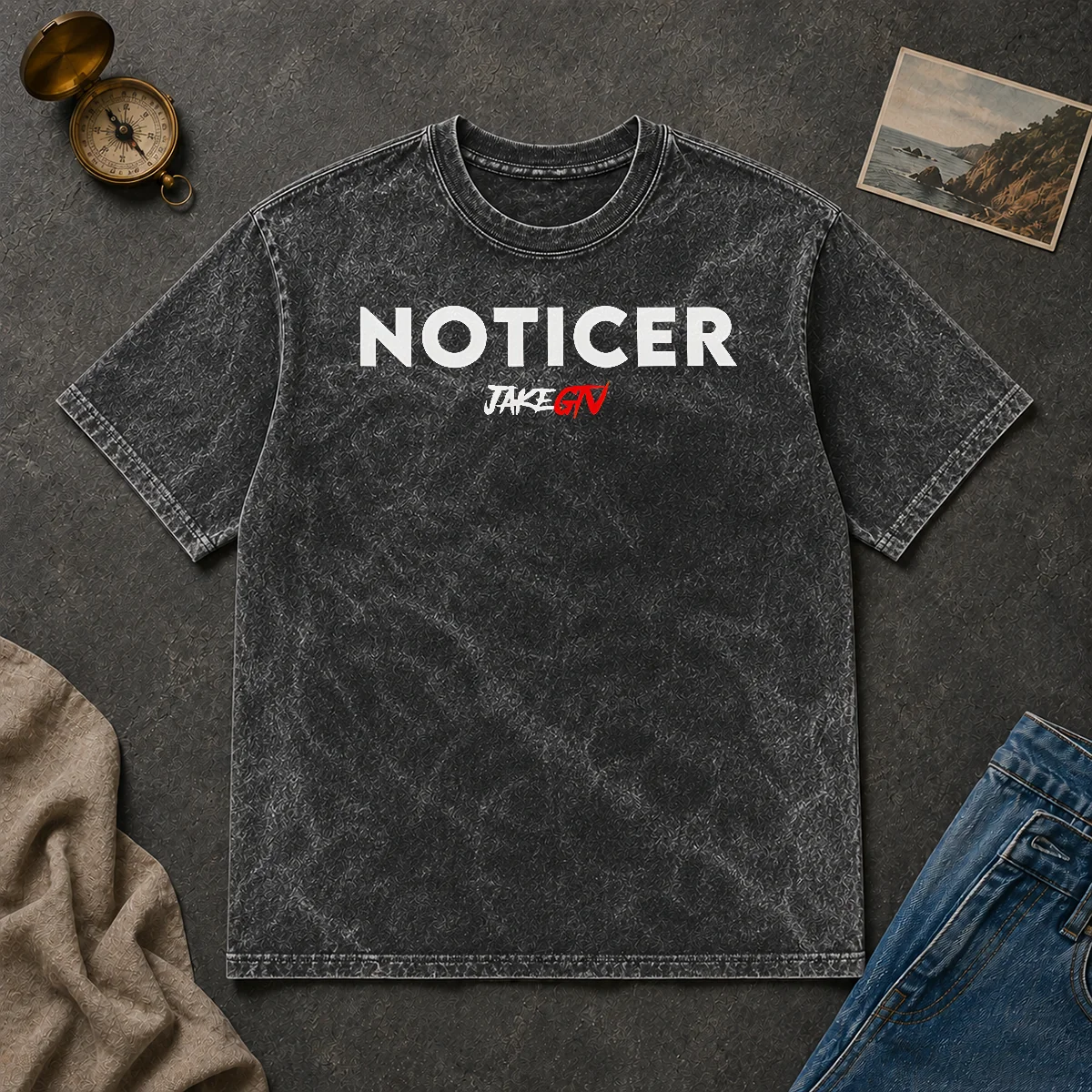 Nice Premium Noticer Jakegtv Content Creator Youtube Washed T Shirt Nice Premium Noticer Jakegtv Content Creator Youtube Washed T-Shirt