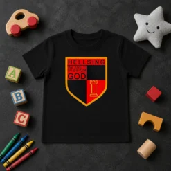 Nice Pretty Hellsing We Are On A Mission From God Shield Emblem Kids T-Shirt