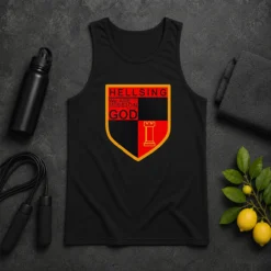 Nice Pretty Hellsing We Are On A Mission From God Shield Emblem Tank Top