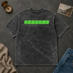 Nice Seegson Synthetics Washed T Shirt in soft cotton fabric with a faded vintage look