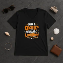 Official Awesome Halloween Coffee Quote Typography V-Neck Shirt