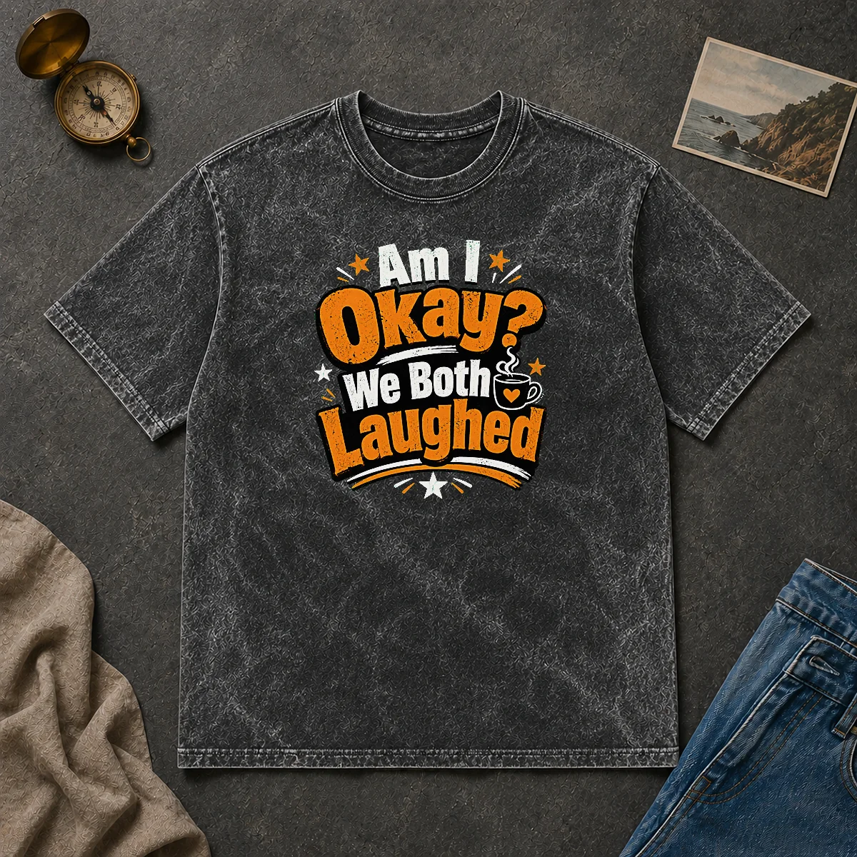 Official Awesome Halloween Coffee Quote Typography Washed T Shirt Official Awesome Halloween Coffee Quote Typography Washed T-Shirt