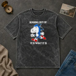 Official Hedgehog Running Out Of It Is What It Is Washed T-Shirt