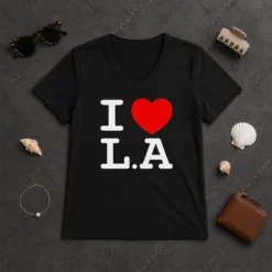 Official I Love LA Basic V-Neck Shirt