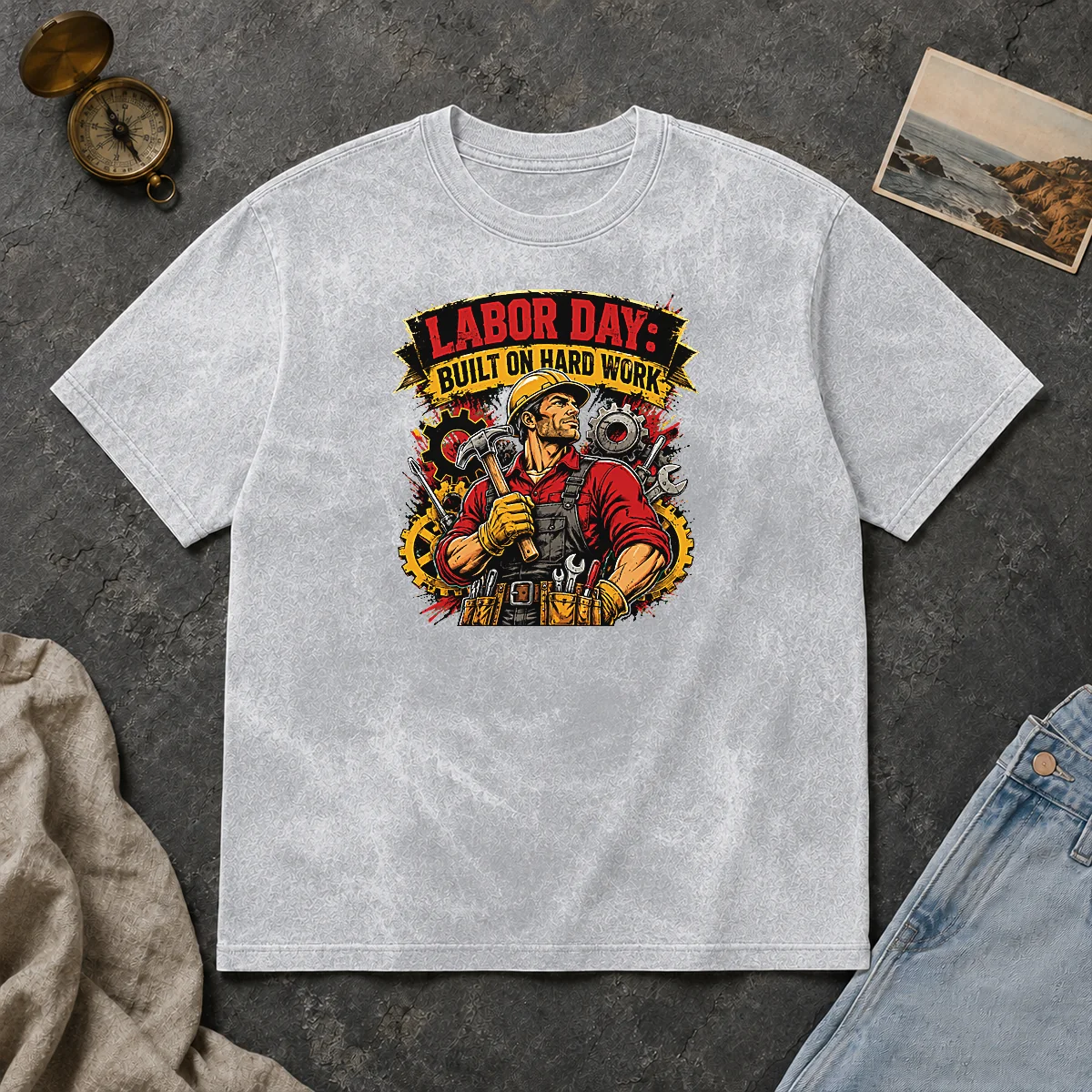 Official Labor Day Celebration Pride Worker Washed T Shirt Official Labor Day Celebration Pride Worker Washed T-Shirt