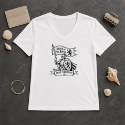 Official Nice Battle Of The Boyne Pride Line Art V Neck Shirt in soft fabric with vibrant pride line art design