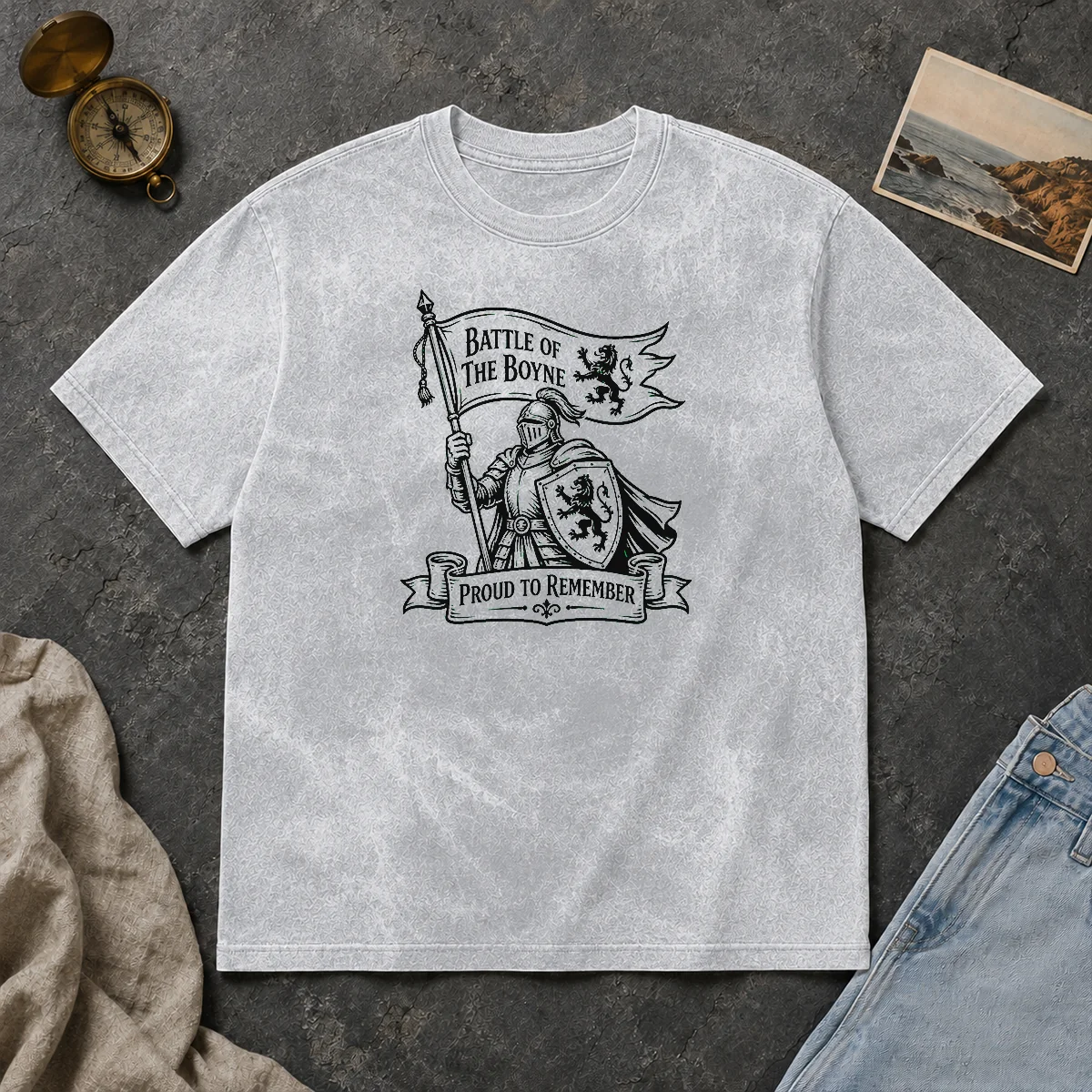 Official Nice Battle Of The Boyne Pride Line Art Washed T Shirt Official Nice Battle Of The Boyne Pride Line Art Washed T-Shirt