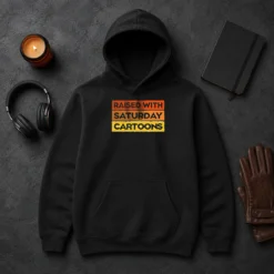 Official Raised With Saturday Cartoons Retro 90s Hoodie