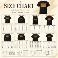 Size chart for Official Raised With Saturday Cartoons Retro 90s with measurements in inches and cm