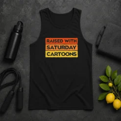 Official Raised With Saturday Cartoons Retro 90s Tank Top