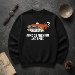 Official Runs On Premium And Spite Muscle Car Sweater